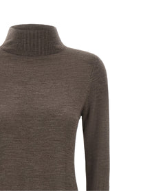 Pinko Turtleneck Dress Beige, view 3