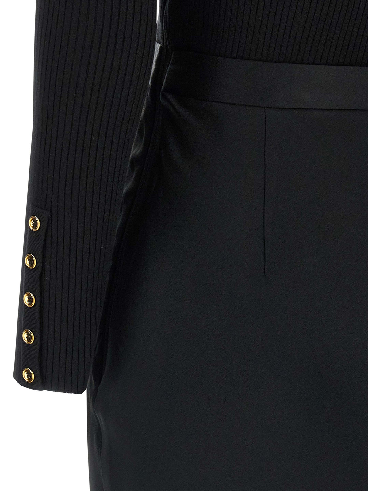 Elisabetta Franchi Turtleneck Dress Black, view 4