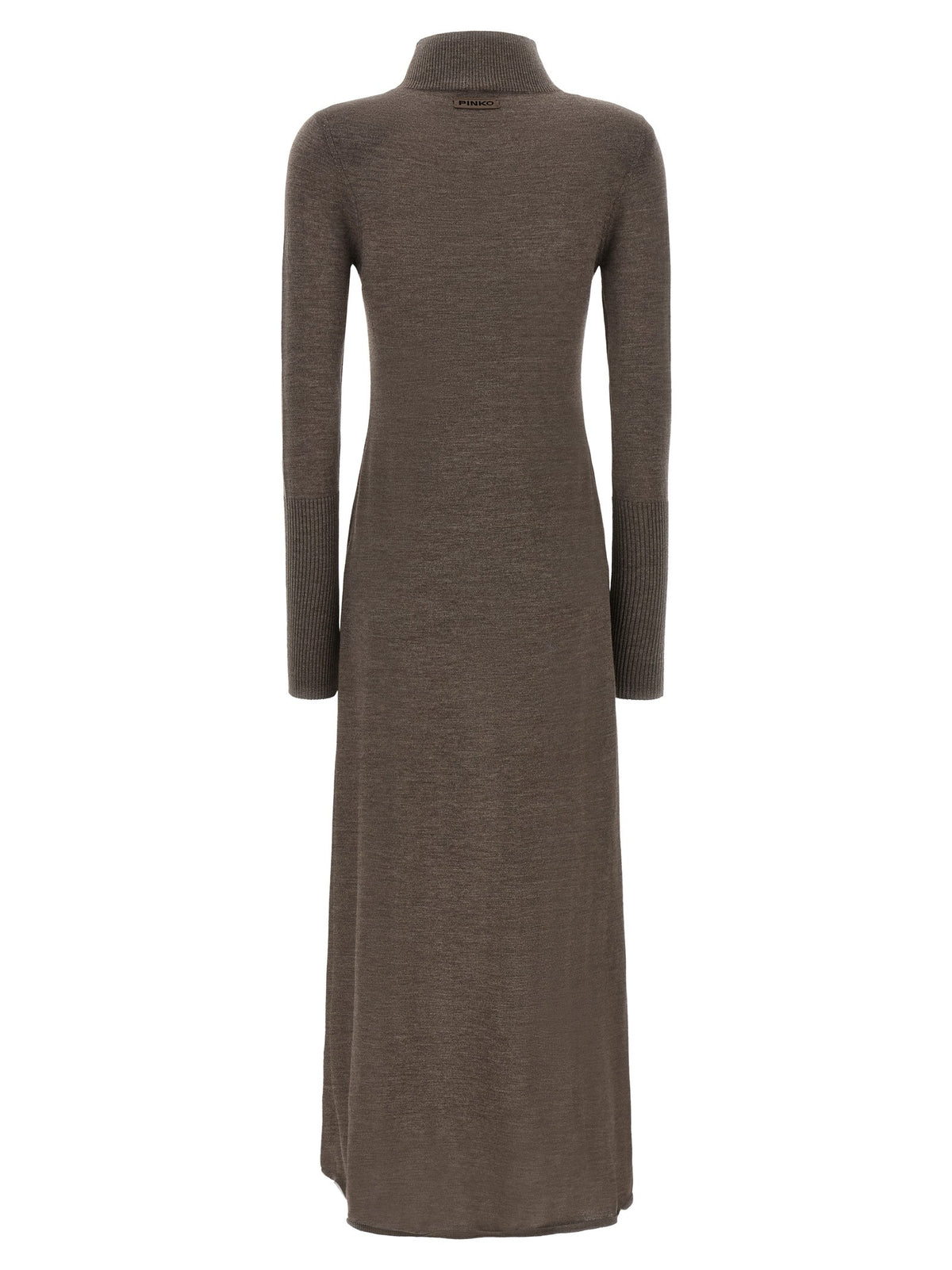 Pinko Turtleneck Dress Beige, view 2