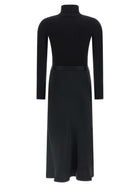 Elisabetta Franchi Turtleneck Dress Black, view 2
