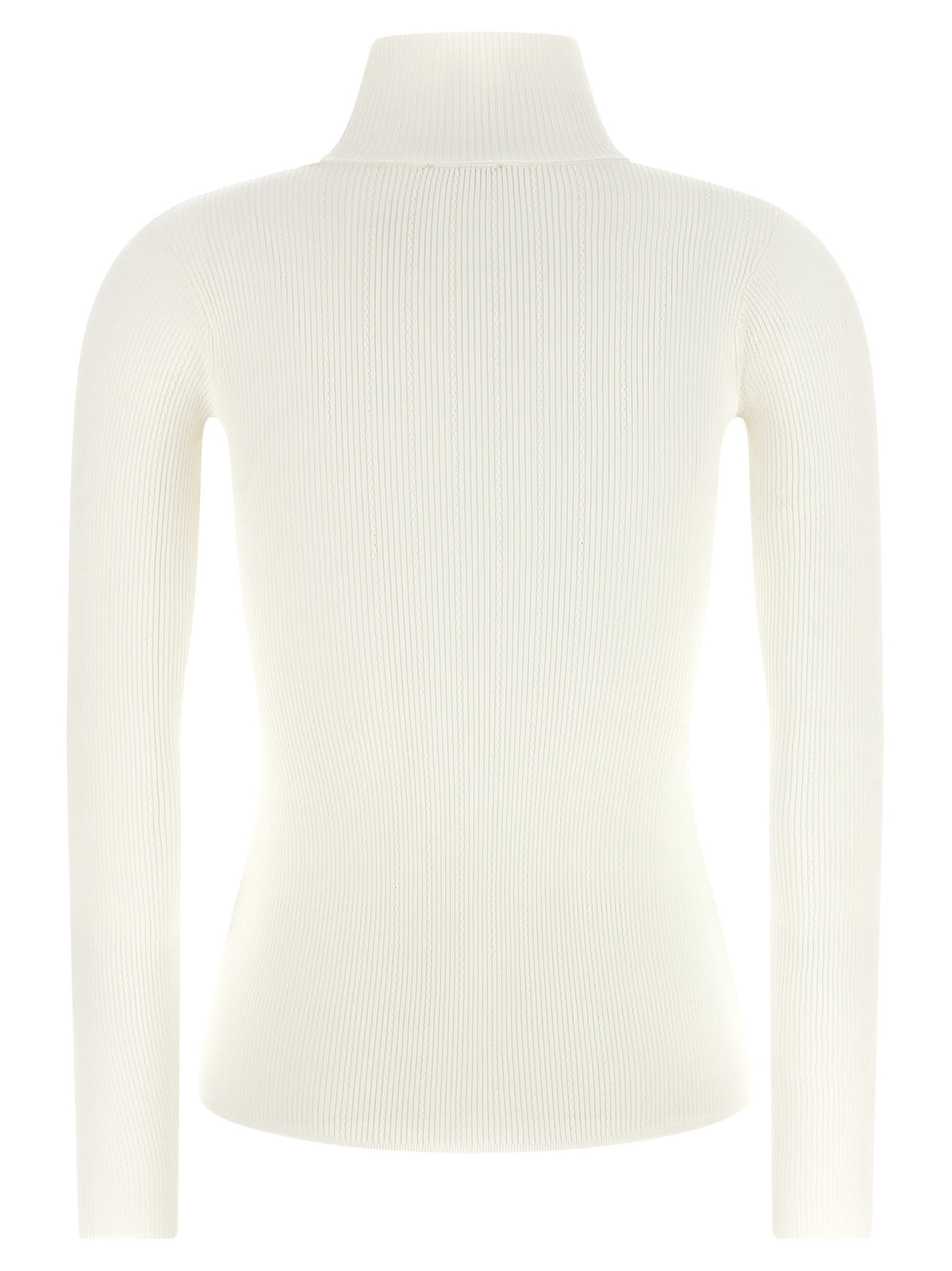 Elisabetta Franchi Turtleneck Embroidery À Jour White, view 2