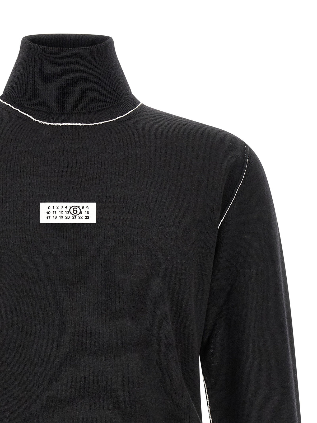 MM6 Maison Margiela Turtleneck Sweater Black, view 3