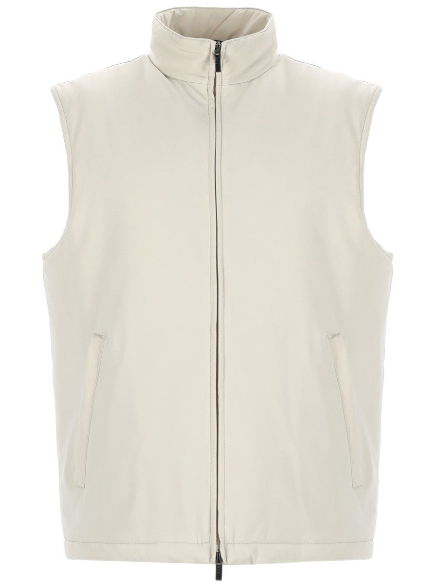 Fay Men's Turtleneck Vest White