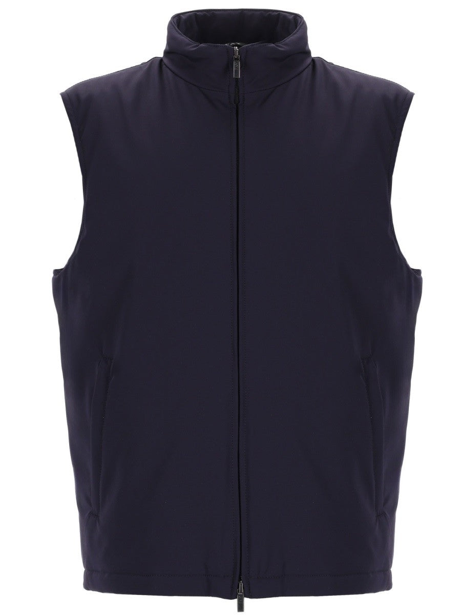 Fay Men's Turtleneck Vest Blue