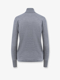 ASPESI Women's Turtleneck Virgin Wool Sweater Grey