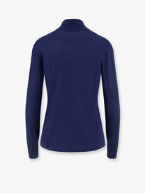 ASPESI Women's Turtleneck Virgin Wool Sweater Blue