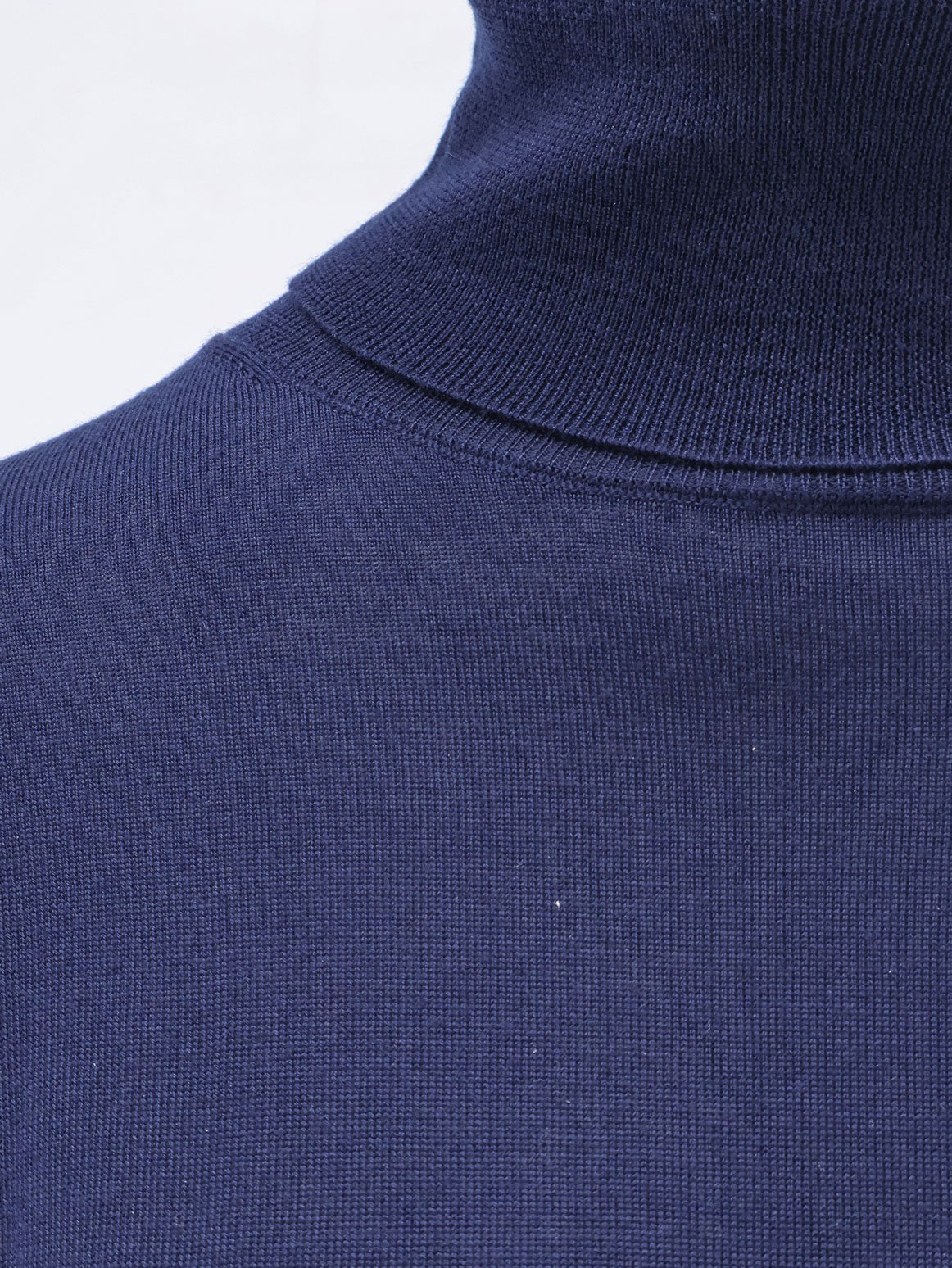 ASPESI Women's Turtleneck Virgin Wool Sweater Blue