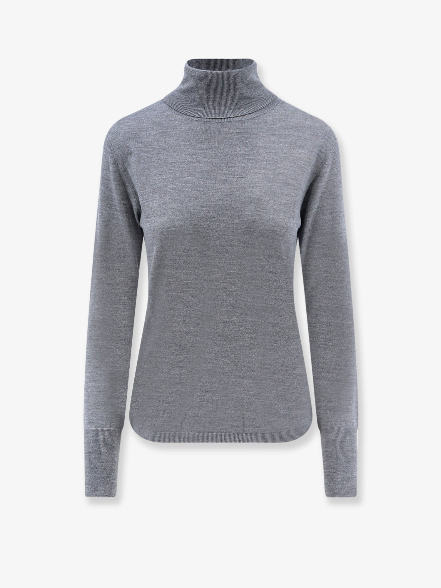 ASPESI Women's Turtleneck Virgin Wool Sweater Grey