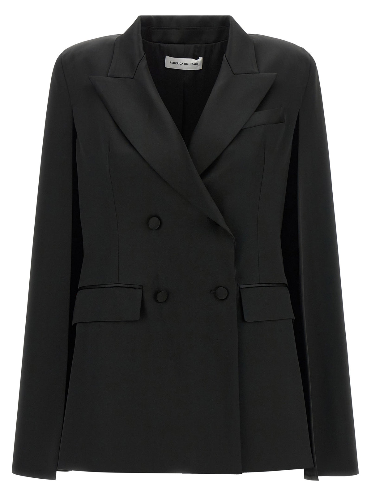 Federica Bonifaci Tuxedo Cape Black