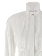 Alexander McQueen Tuxedo Chemisier Dress White, view 3
