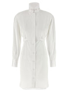 Alexander McQueen Tuxedo Chemisier Dress White