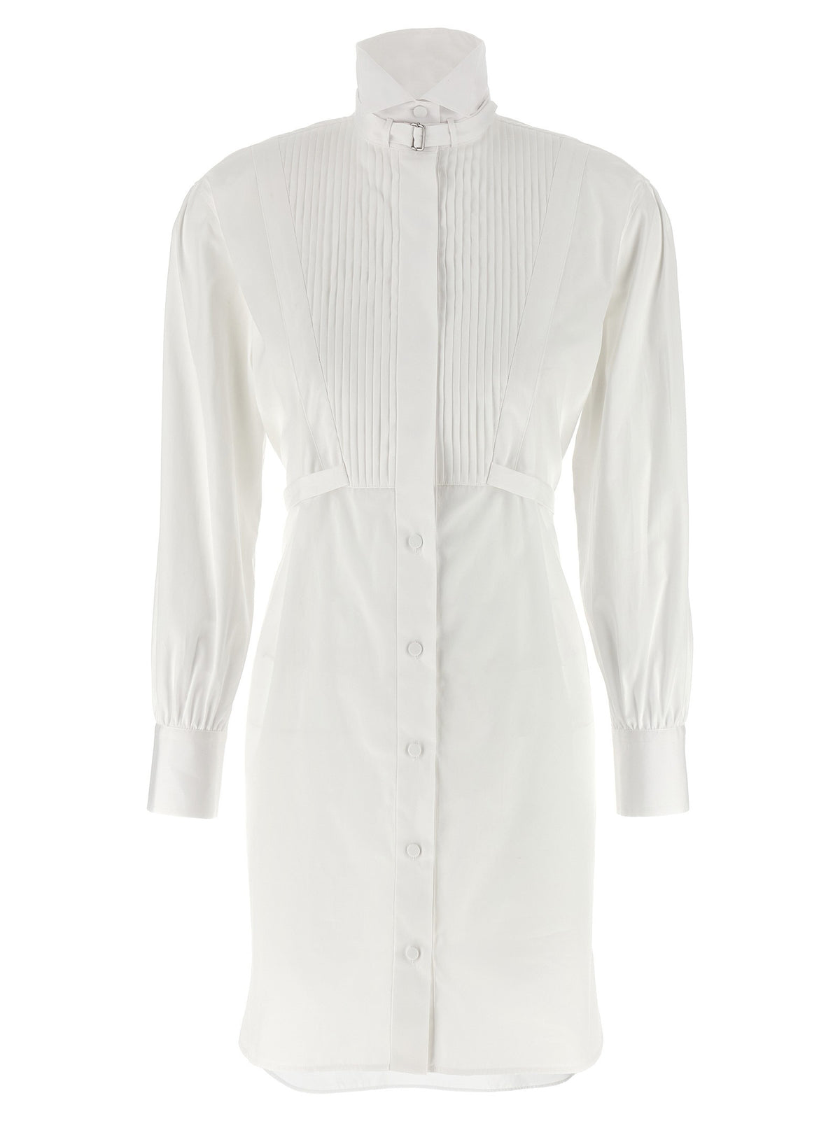 Alexander McQueen Tuxedo Chemisier Dress White