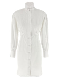 Alexander McQueen Tuxedo Chemisier Dress White