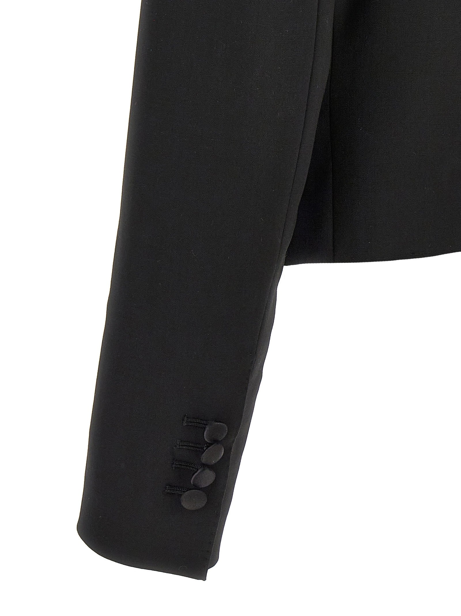 Dolce &amp; Gabbana Tuxedo Crop Blazer Black
