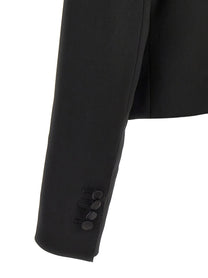 Dolce &amp; Gabbana Tuxedo Crop Blazer Black