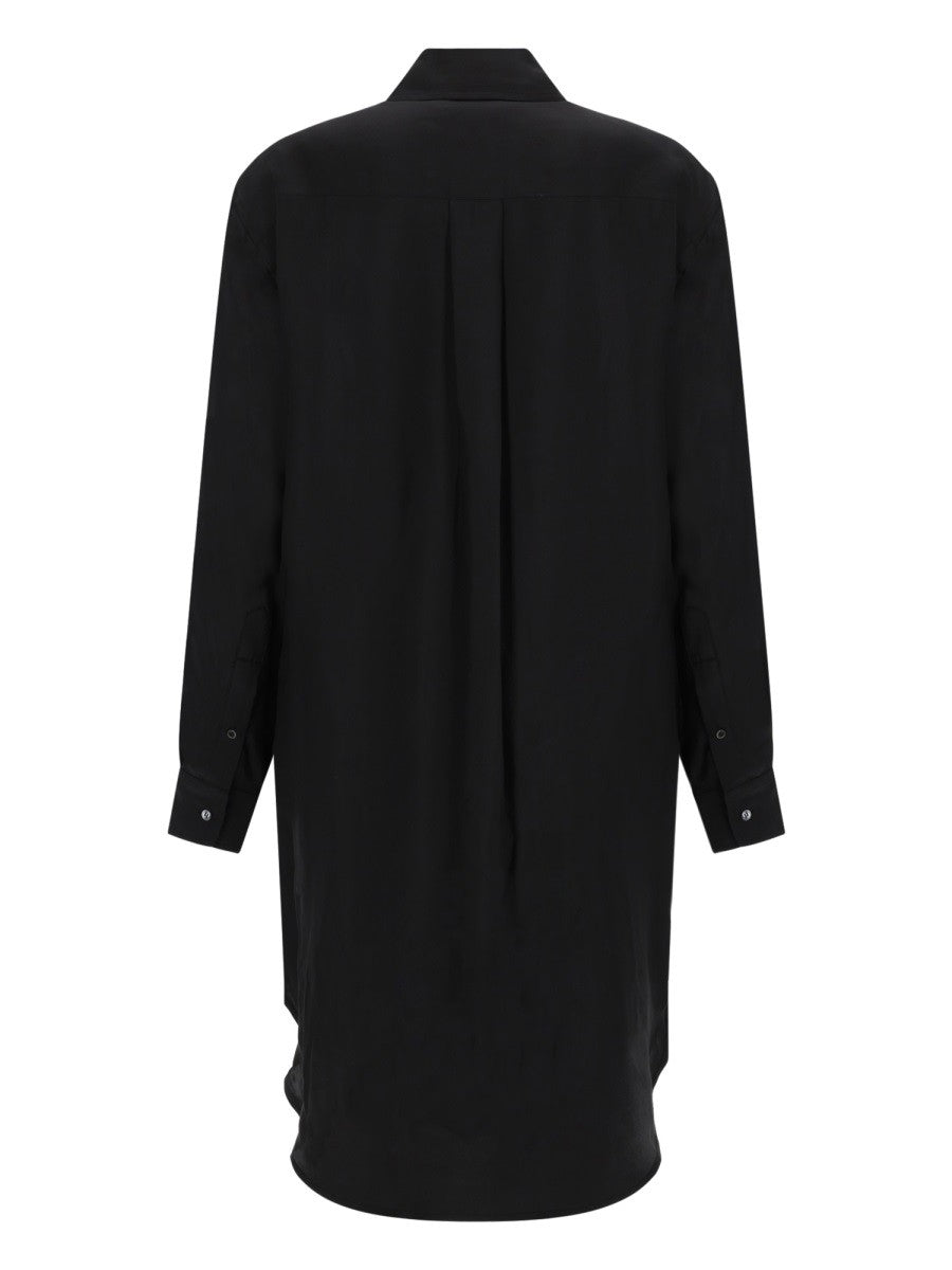 JW Anderson Women's Tuxedo Drape Midi Dress Black