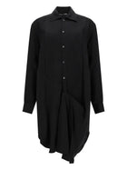 JW Anderson Women's Tuxedo Drape Midi Dress Black