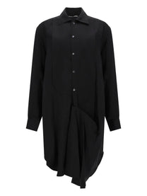 JW Anderson Women's Tuxedo Drape Midi Dress Black