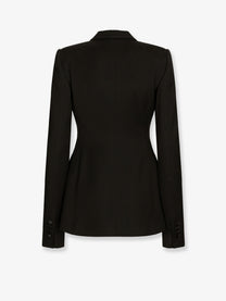 Dolce &amp; Gabbana Women's Tuxedo Virgin Wool and Silk Blazer Black