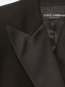 Dolce &amp; Gabbana Women's Tuxedo Virgin Wool and Silk Blazer Black