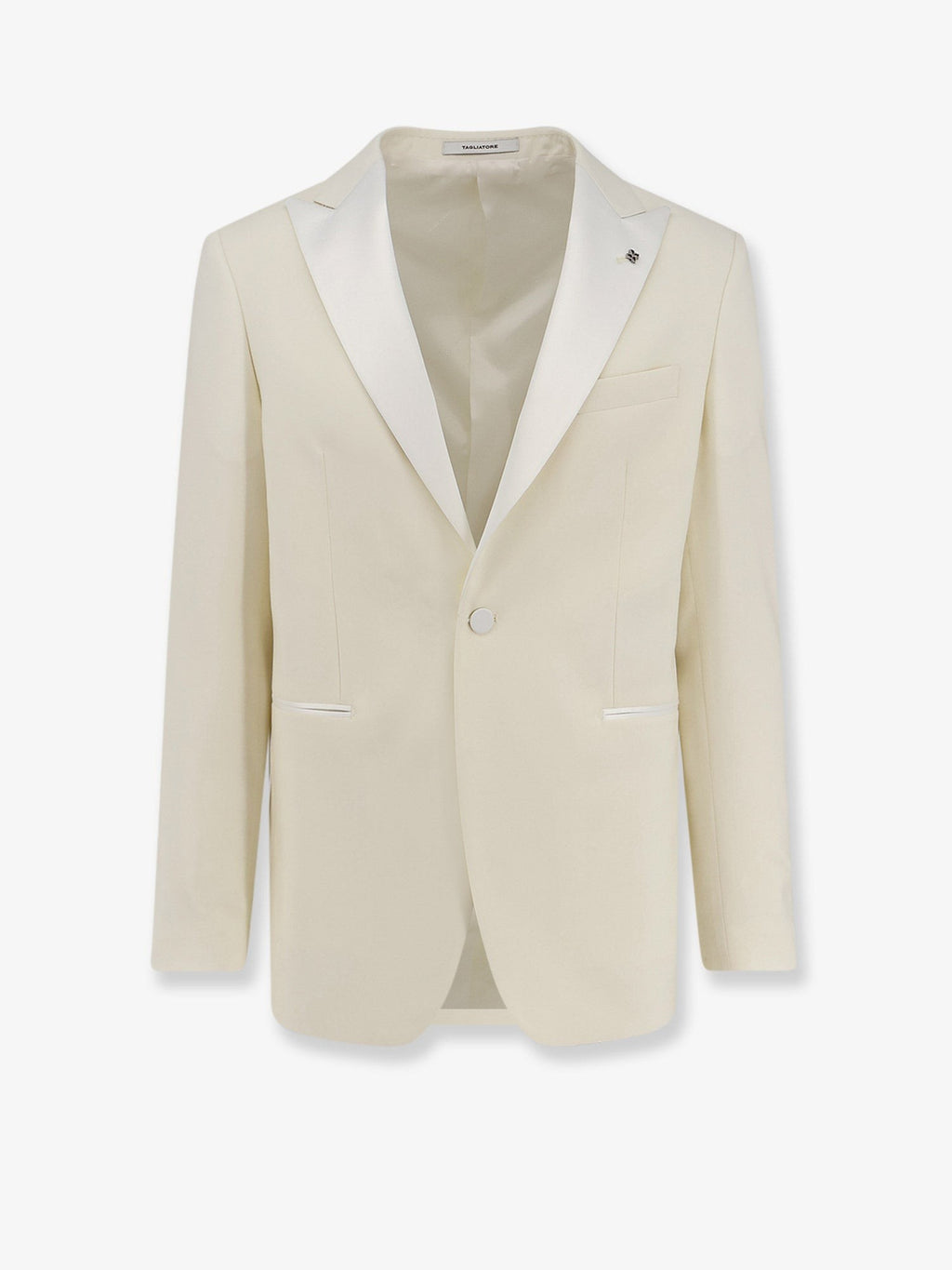 Tagliatore Men's Tuxedo Virgin Wool Blazer White
