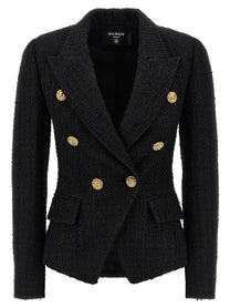 Balmain Tweed Blazer Black