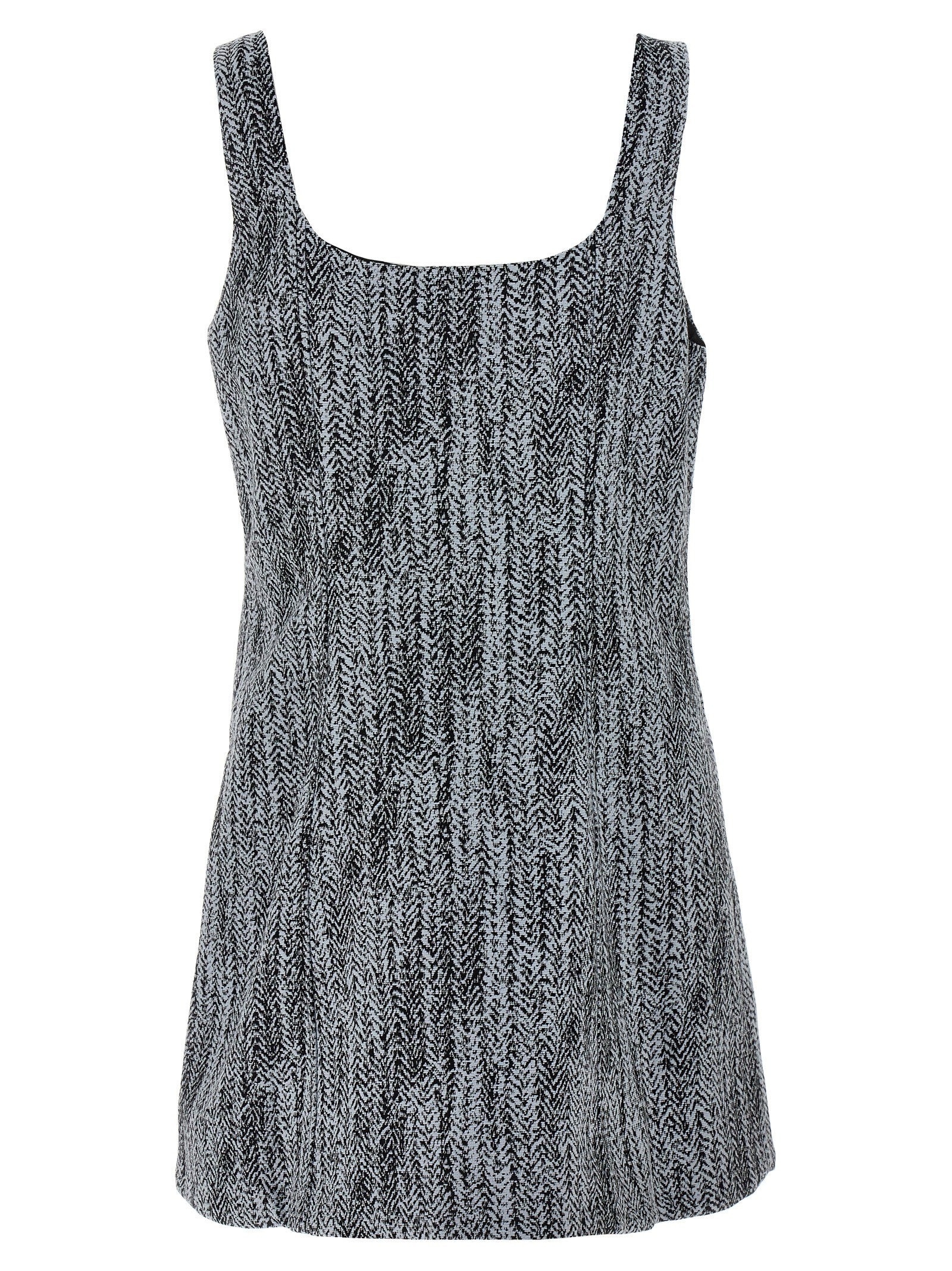 Ganni Tweed Dress Gold