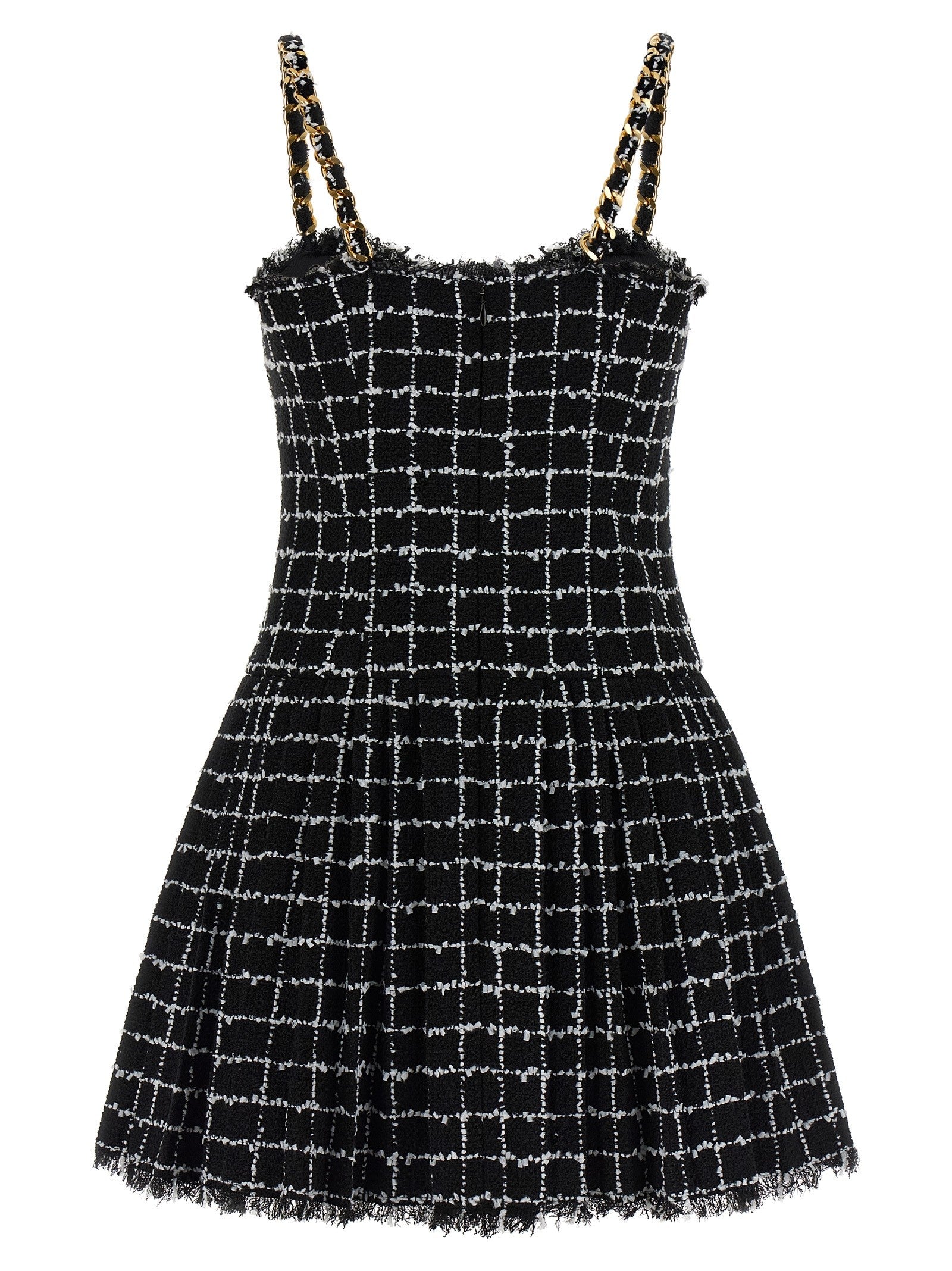 Balmain Tweed Dress Black