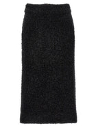 Balenciaga Tweed Midi Skirt Black