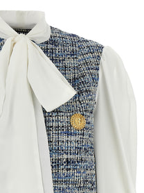 Balmain Tweed Shirt Gold