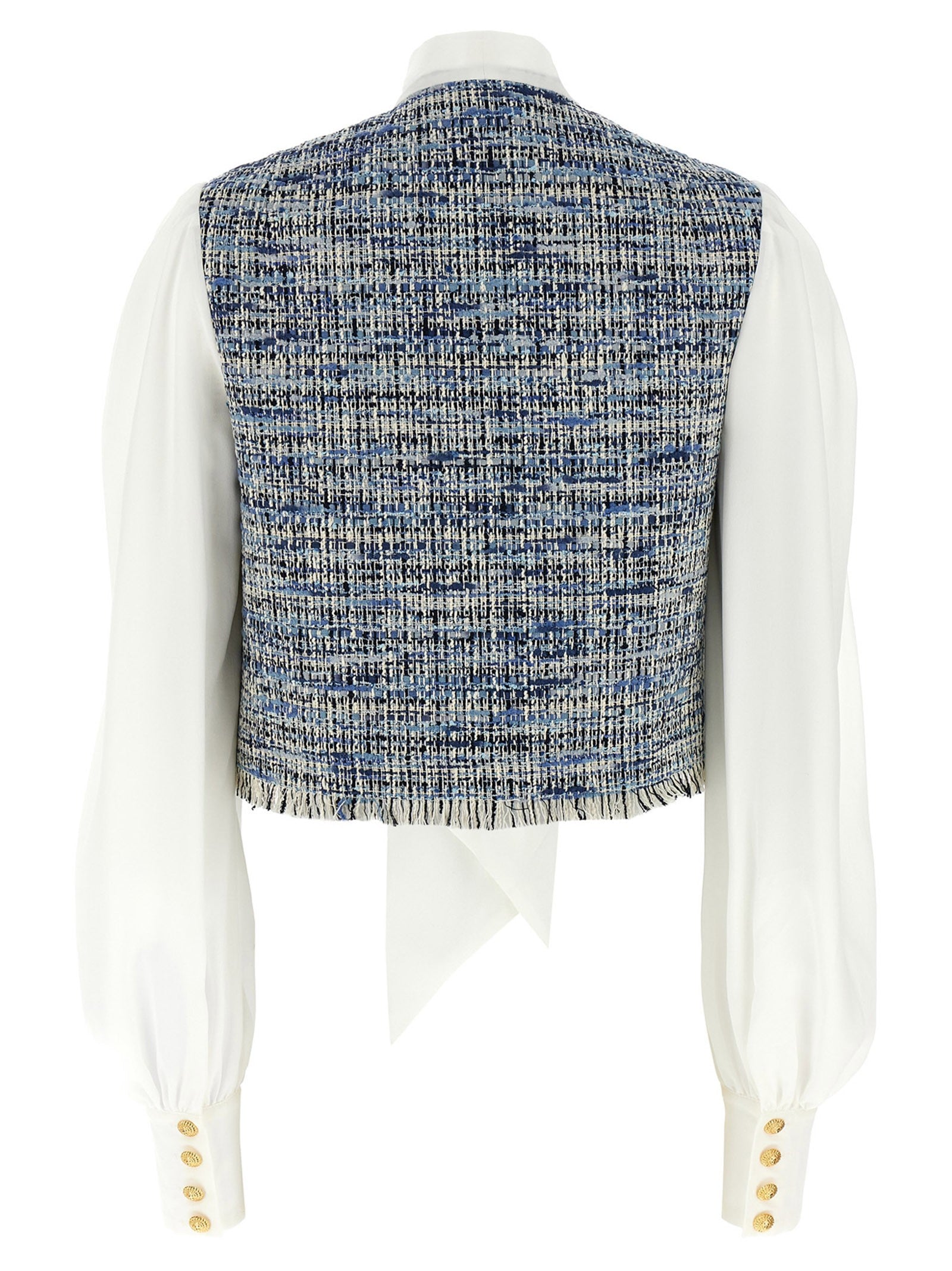 Balmain Tweed Shirt Gold