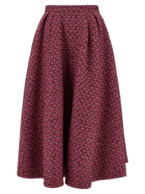 Alessandra Rich Tweed Skirt Blue