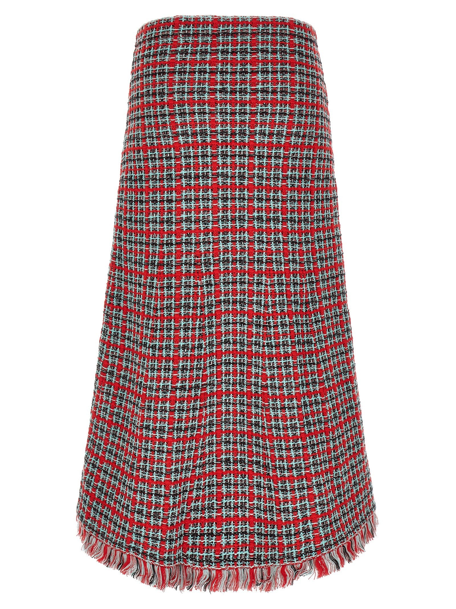 self-portrait Tweed Skirt Gold