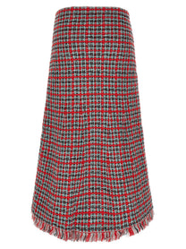 self-portrait Tweed Skirt Gold