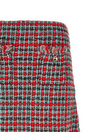 self-portrait Tweed Skirt Gold