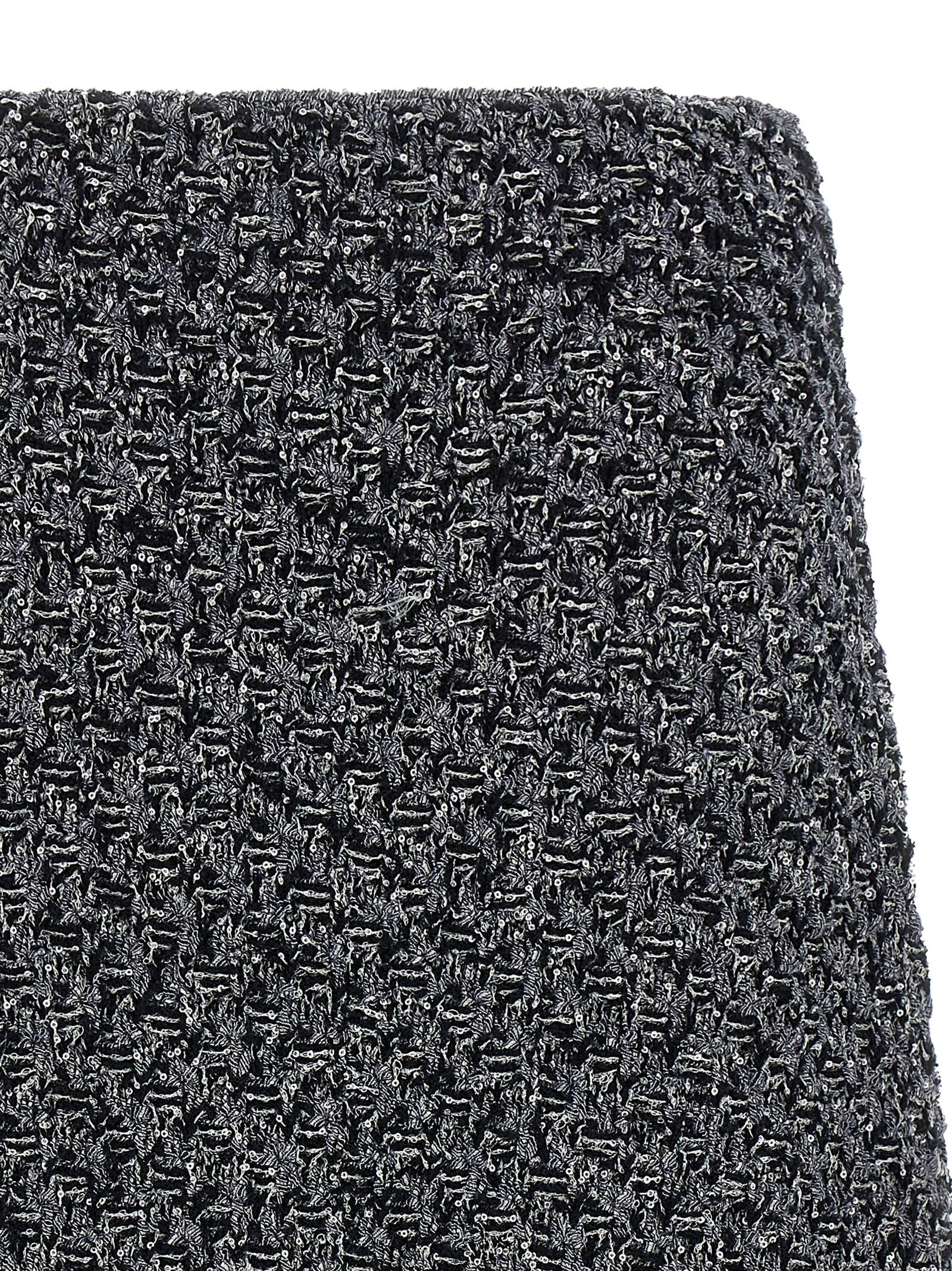 Fabiana Filippi Tweed Skirt Blue