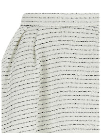 Alessandra Rich Tweed Skirt White