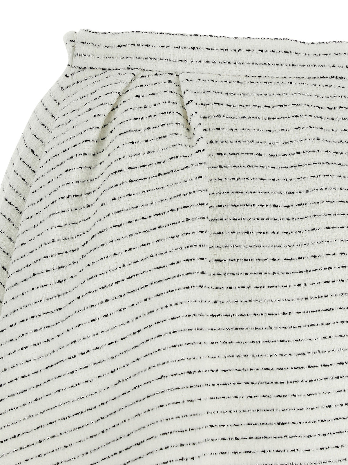 Alessandra Rich Tweed Skirt White