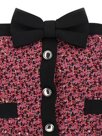 Alessandra Rich Tweed Top Blue