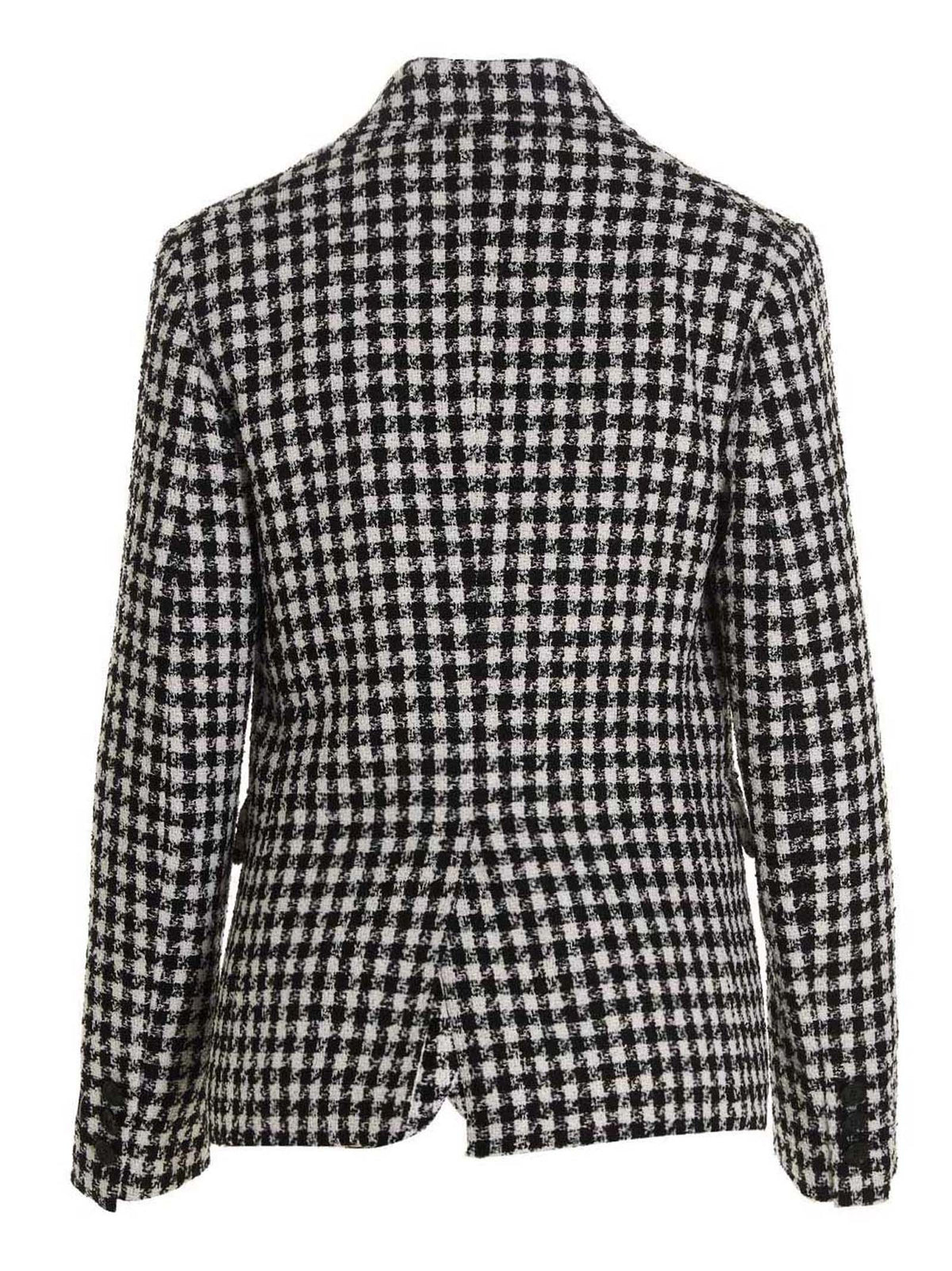 Versace Tweed Wool Blazer Jacket White, view 2