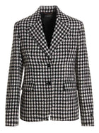 Versace Tweed Wool Blazer Jacket White