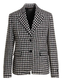 Versace Tweed Wool Blazer Jacket White