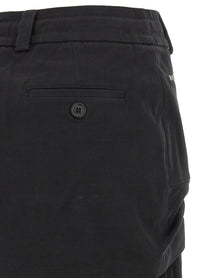 Dolce &amp; Gabbana Twill and Chiffon Skirt Black