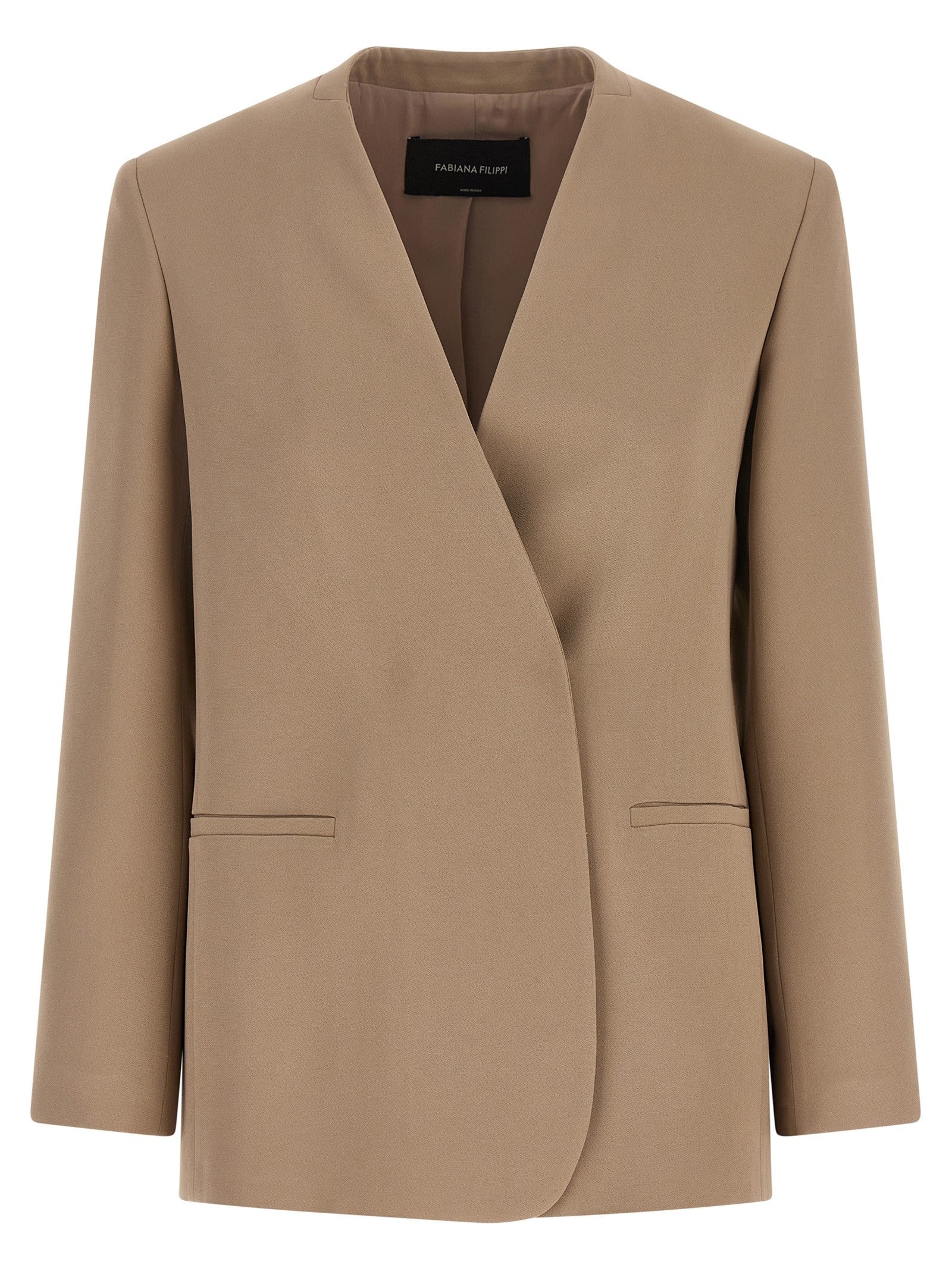 Fabiana Filippi Twill Blazer Beige