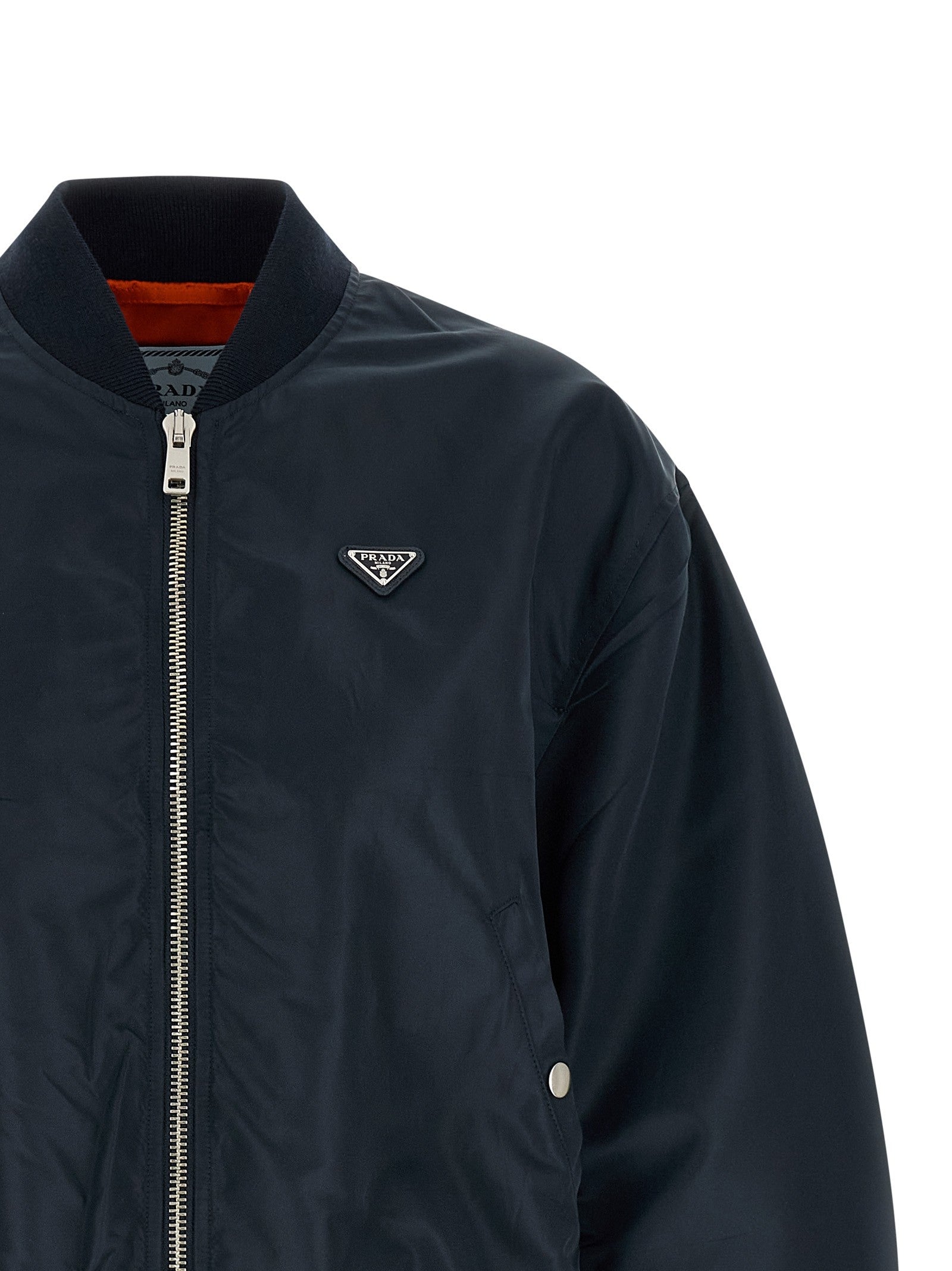 PRADA Twill Bomber Jacket Blue