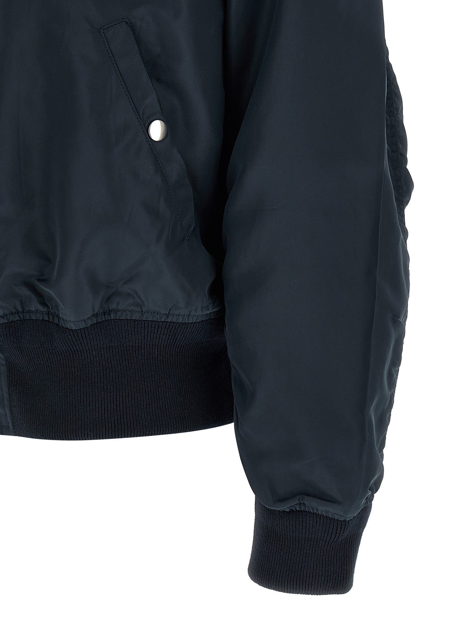 PRADA Twill Bomber Jacket Blue