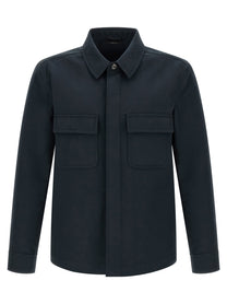 Tom Ford Twill Overshirt Blue