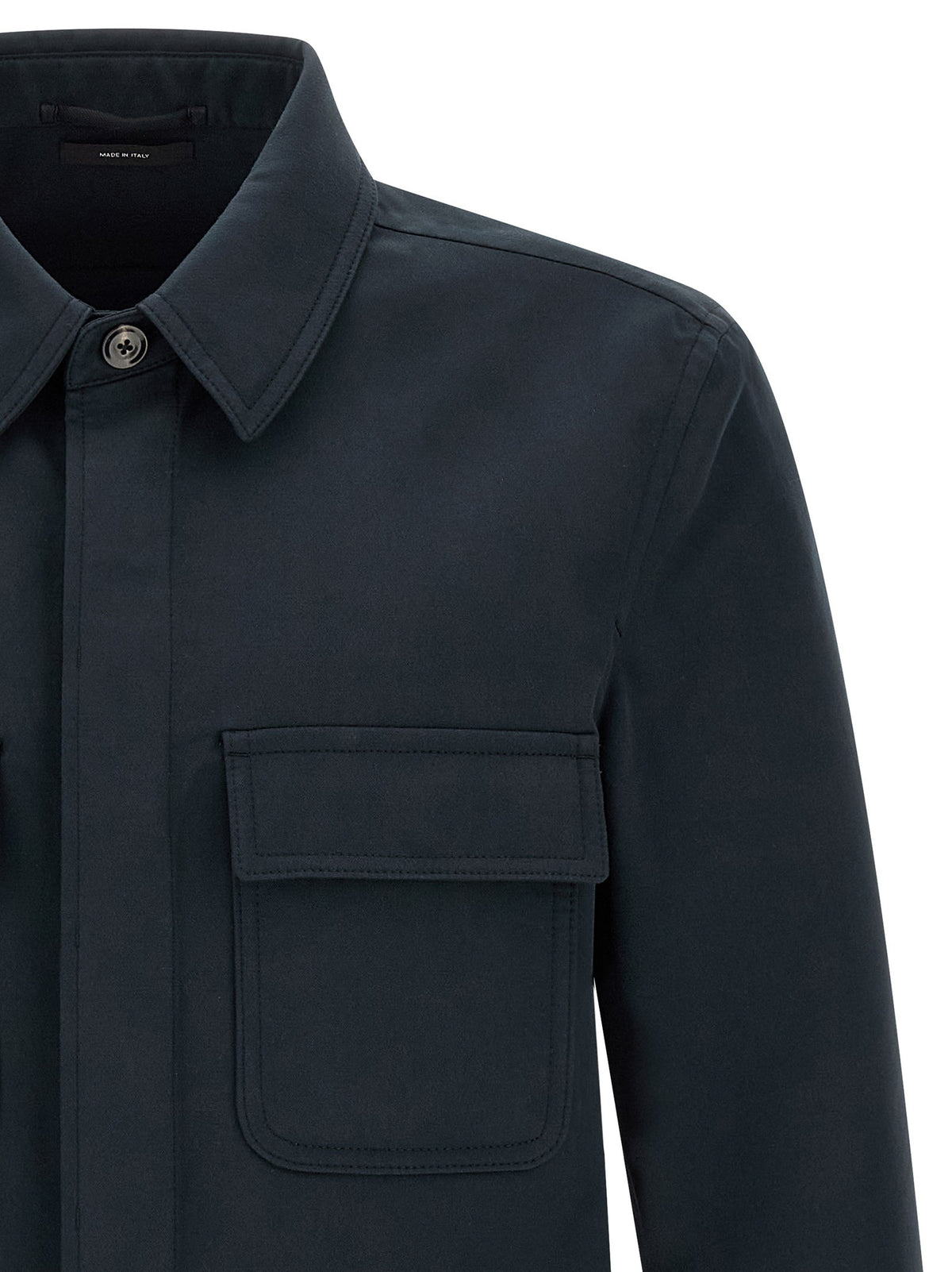 Tom Ford Twill Overshirt Blue, view 3