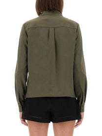 self-portrait Women's Twill Shirt Green