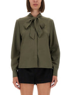 self-portrait Women's Twill Shirt Green